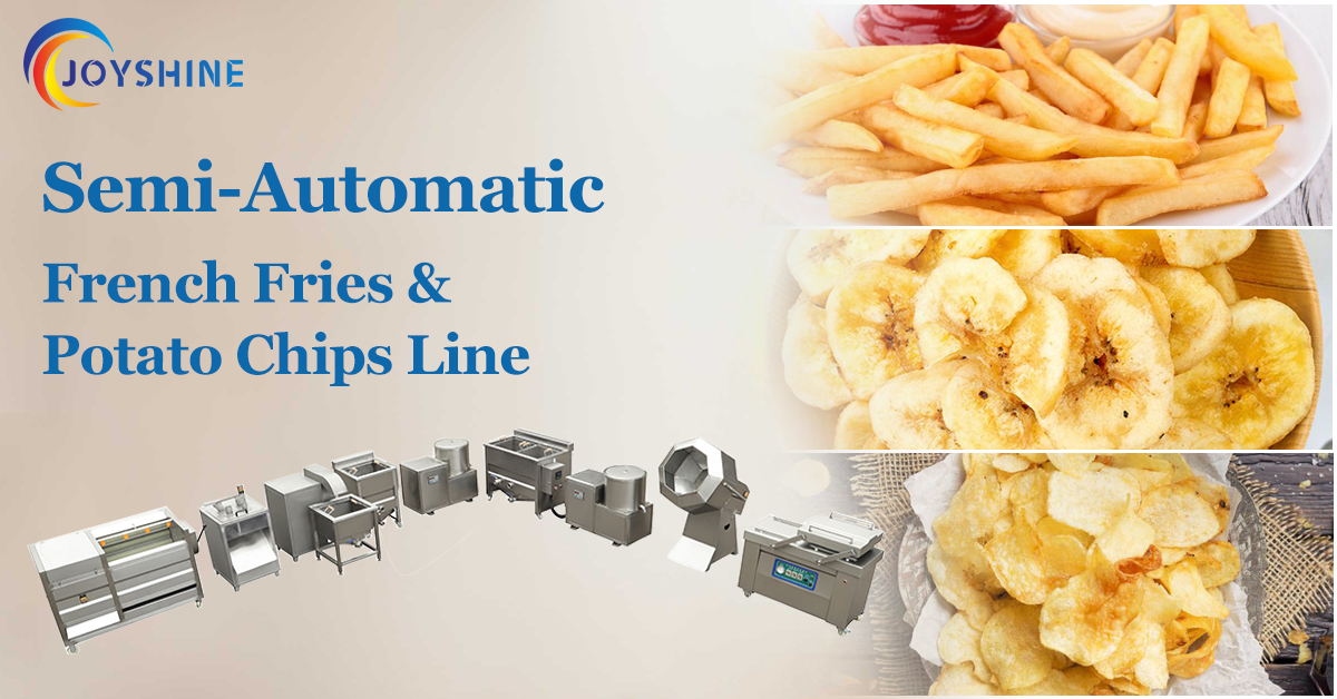 semi-automatic potato chips production line 