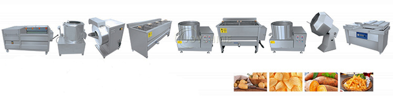 semi automatic potato chips and french fries production line