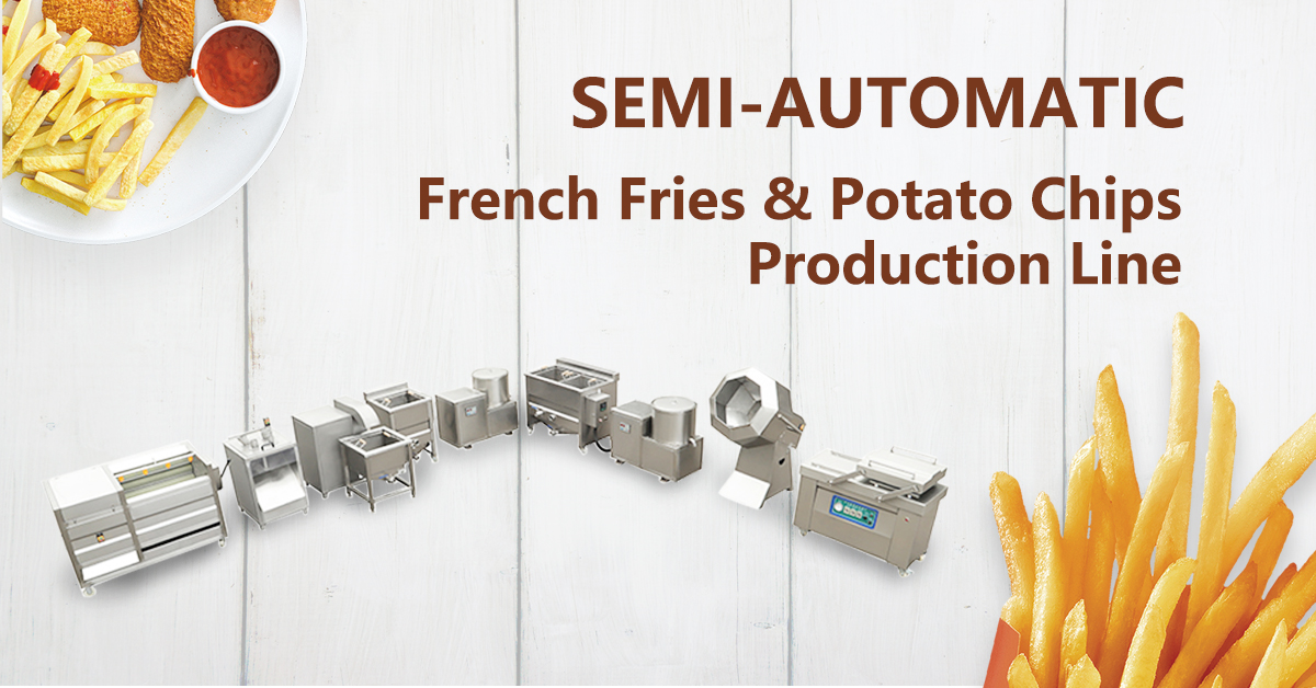 semi automatic french fries production line 