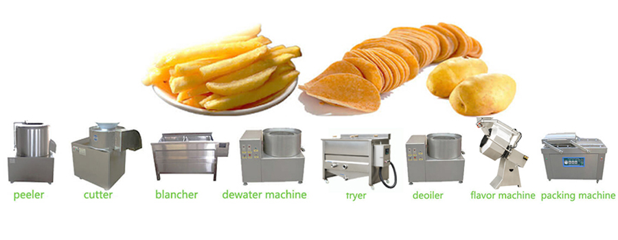 semi-automatic potato chips and french fries  making machine