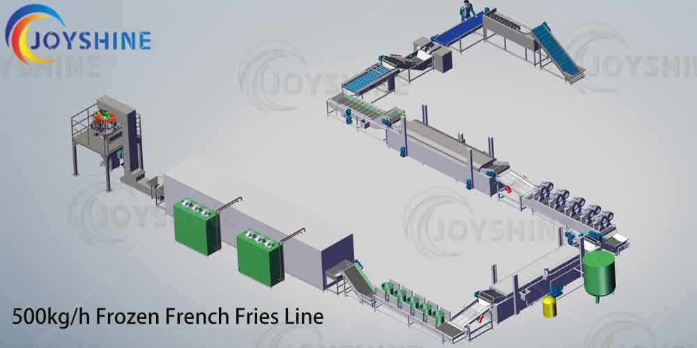 frozen french fries making line 